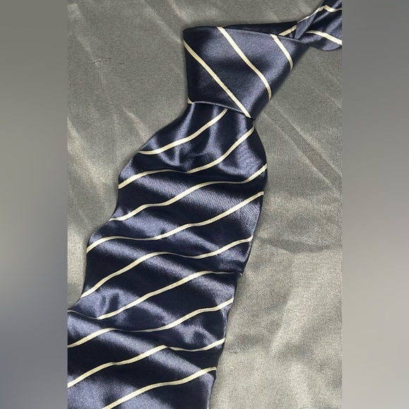 Ralph Lauren Purple Label Other - Men’s Ralph Lauren Purple Label White Striped Silk Italy Designer Tie
